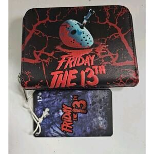 Loungefly Friday the 13th Jason Voorhees Mask Halloween Horror Movie Zip Wallet